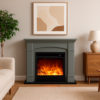 Fuego Monica Antracita 1500w Chimenea De Pared Con Mando a Distancia Marco y Quemador Gris Oscuro FUEGO-MONICA-ANTRACITA