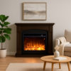 Fuego Monica Wenghe 1500w Chimenea De Pared Con Mando a Distancia Marco y Quemador 1500w Wenge FUEGO-MONICA-WENGHE