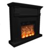 Fuego Omar Negro 1500w Chimenea De Pared Con Mando a Distancia Marco y Quemador Negro FUEGO-OMAR-NEGRO