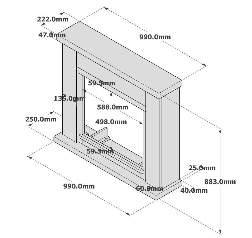 Chimenea Eléctrica De Suelo y Pared Paol