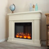 Fuego Roberta Blanco 1500w Chimenea De Pared Con Mando a Distancia Marco y Quemador Blanco Crema FUEGO-ROBERTA-BLANCO